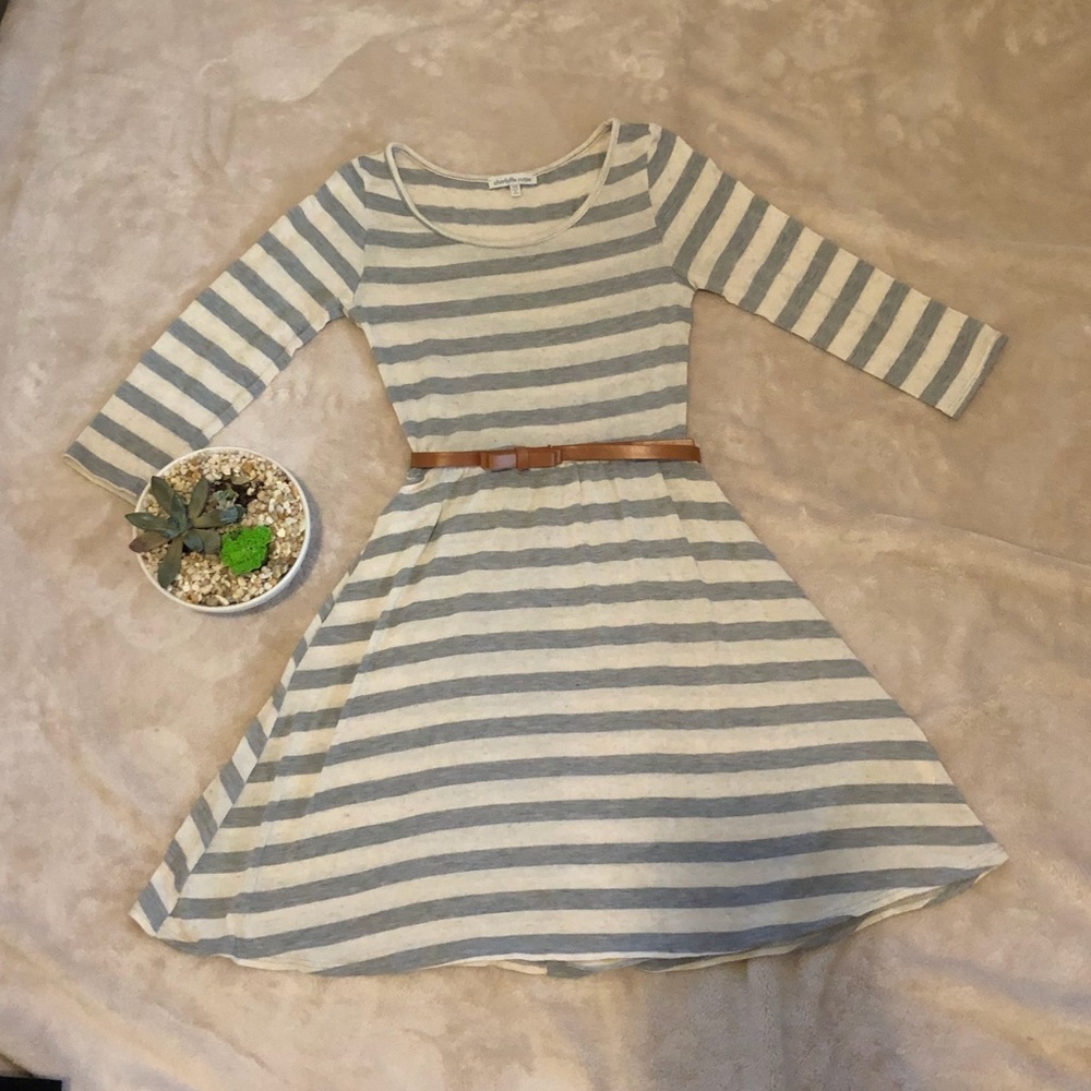 [Charlotte Russe] 3/4 length sleeve striped dress